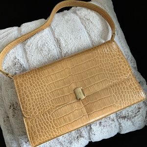 VINTAGE Ralph Lauren Crocodile Embossed shoulder bag
